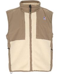 K-Way - Logo Printed Panelled Gilet - Lyst