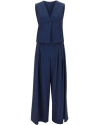 Kaos - Sleeveless Vest Palazzo Suits - Lyst
