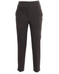 Peserico - High Waist Slim-Fit Trousers - Lyst