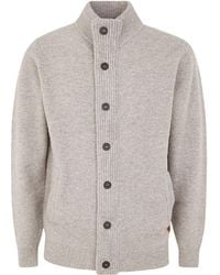 Barbour - High-Neck Button-Up Cardigan - Lyst