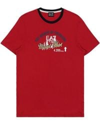 EA7 - Logo T-Shirt With Round Neck - Lyst