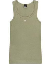 Pinko - Ribbed Logo Plaque Tank Top - Lyst