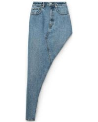 Alexander Wang - Asymmetric Denim Skirt - Lyst