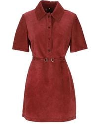 Gucci - Horsebit Short-Sleeeve Shirt Dress - Lyst
