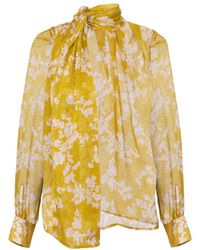 Elisabetta Franchi - Voile Printed Blouse - Lyst