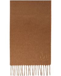Max Mara - Monogram-Embroidered Camel Stole - Lyst