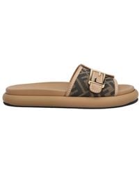 Fendi - Wide-Band Flat Slides - Lyst