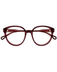 Chloé - Chloé Eyewear Round Frame Glasses - Lyst