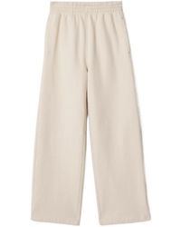Burberry - Logo-Embroidered Cotton Track Pants - Lyst