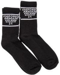Emporio Armani - Logo Decoration Socks Two-Piece Pack - Lyst