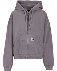 Carhartt - Logo-Patch Zip-Up Hoodie - Lyst