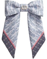 Dior - Large Infini Tartan Twist Bow - Lyst