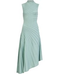Alaïa - Wool Asymmetric Maxi Dress - Lyst