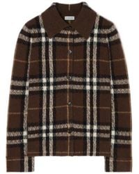 Burberry - Check Cashmere Overshirt - Lyst