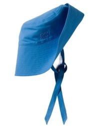 Miu Miu - Wide-Brimmed Poplin Bucket Hat - Lyst