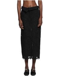 Simone Rocha - Lace-Embellished Belted Skirt - Lyst