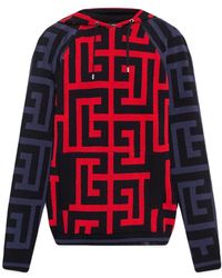 Balmain - Maxi Monogram Hoodie - Lyst