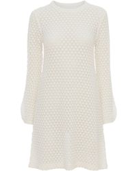 Chloé - Pointelle-Knit Mini Dress - Lyst