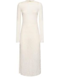 AURALEE - Wool Blend Long-Sleeved Knit Dress - Lyst
