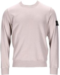 Stone Island - Logo Patch Crewneck Sweatshirt - Lyst