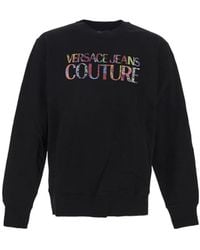 Versace Jeans Couture - Printed Round-Neck Sweater - Lyst