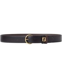 Fendi - And Leather Reversible Belt - Lyst