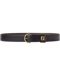 Fendi - Logo Plaque Reversible Belt - Lyst