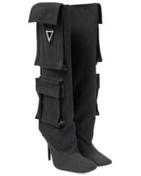 The Attico - Sienna Canvas Knee-High Boots - Lyst