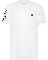 Philipp Plein - Logo-Patch Cotton T-Shirt - Lyst