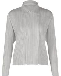 Pleats Please Issey Miyake - Pleated Long-Sleeve Shirt - Lyst