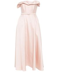 Roland Mouret - Ruffle Midi Dress - Lyst