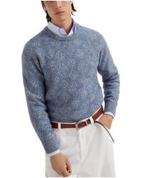 Brunello Cucinelli - Patterned Crewneck Jumper - Lyst