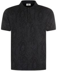 Etro - Floral-Paisley Short-Sleeved Polo Shirt - Lyst