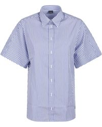 Fay - Striped Short-Sleeve Shirt - Lyst