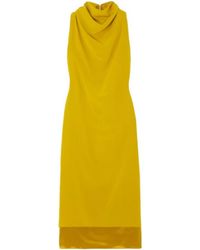 Altuzarra - Noor Draped Silk-Satin Midi Dress - Lyst