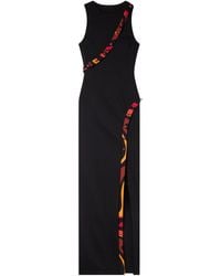 PUCCI - Long Fitted Dress With Printed Detail - Lyst