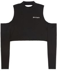 Palm Angels - Logo Embroidered Cut-Out Detailed Top - Lyst