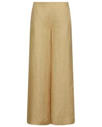 Marella - Linen Wide-Leg Trousers - Lyst