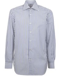 Kiton - Long Sleeved Striped Shirt - Lyst