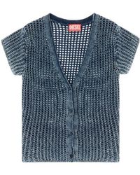 DIESEL - M-Rez Knitted Button-Up Cardigan - Lyst