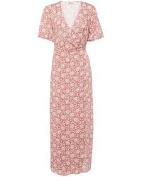 RIXO London - V-Neck Short Sleeve Dress - Lyst