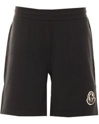 Moncler - Logo Patch Sweat Shorts - Lyst