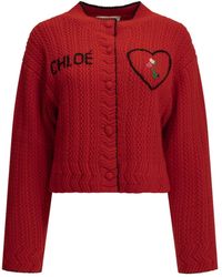 Chloé - "Heart" Cardigan - Lyst