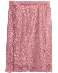 Dolce & Gabbana - Minimalist Solid Lace Midi Skirt - Lyst