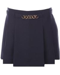 Valentino - Logo-Plaque Mini Skirt - Lyst