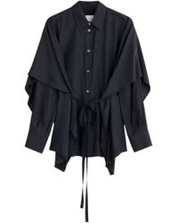 Maison Margiela - Draped Cape Shirt Top - Lyst