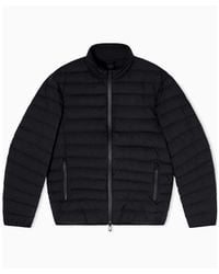 Emporio Armani - Quilted Down Jacket With All-Over Jacquard Logo Essential - Lyst