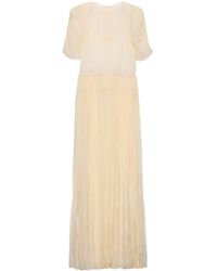 Prada - Long Silk Chiffon Dress - Lyst