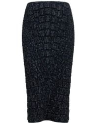 Alaïa - Alaïa Embossed Pencil Skirt - Lyst