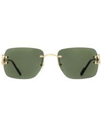 Cartier - Rectangular Frame Sunglasses - Lyst